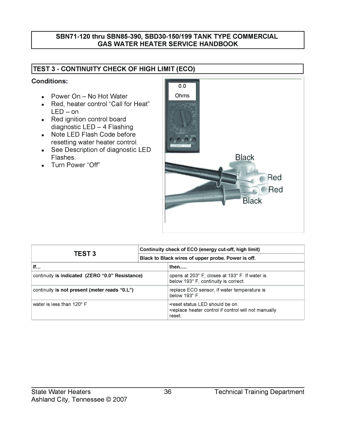 State Industries SBN71 120, SBD30 150, SBN85 390 (A), SBD30 199, SERIES 108 manual Ohms 