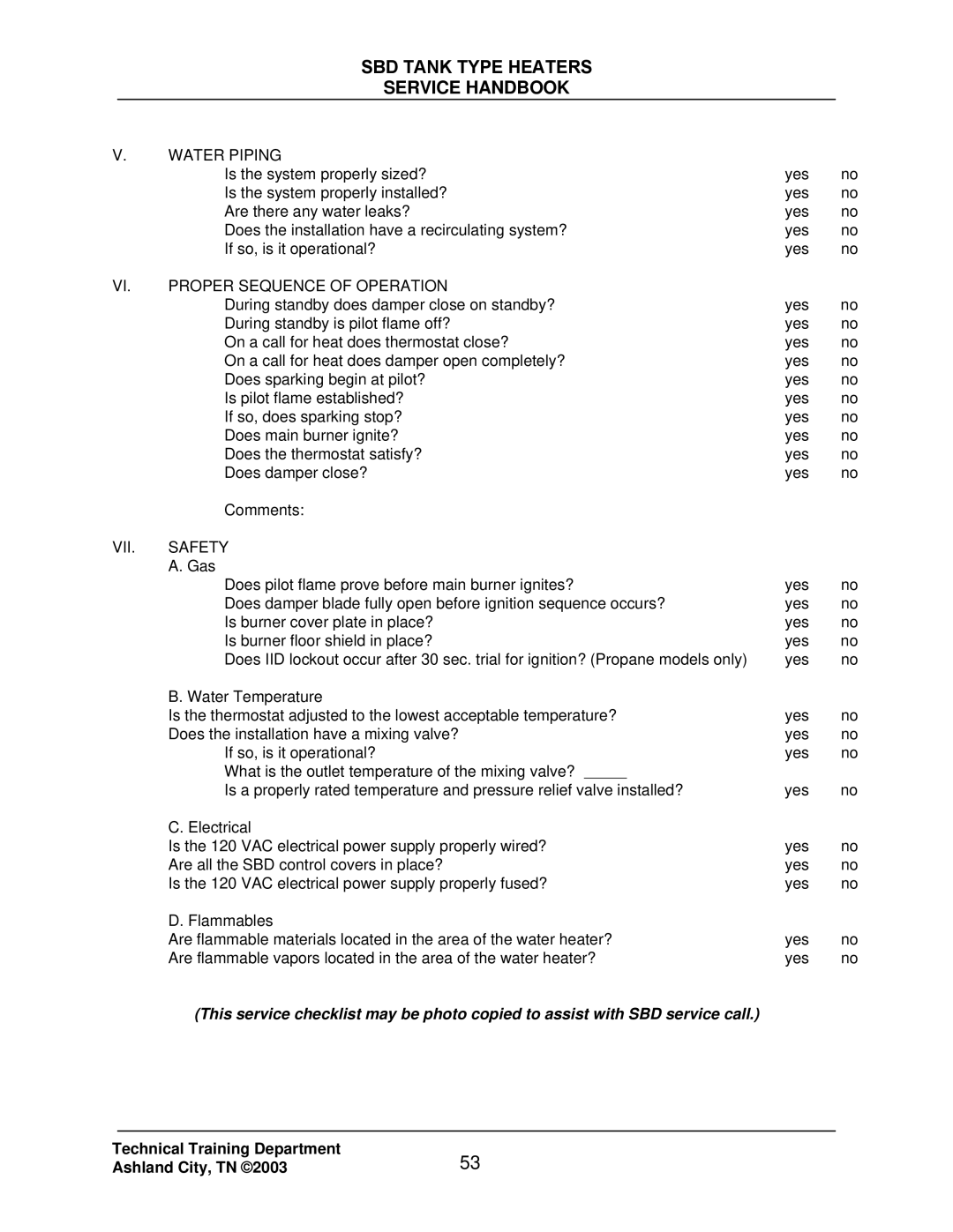 State Industries SBD85 500, SBD71 120 manual Water Piping 