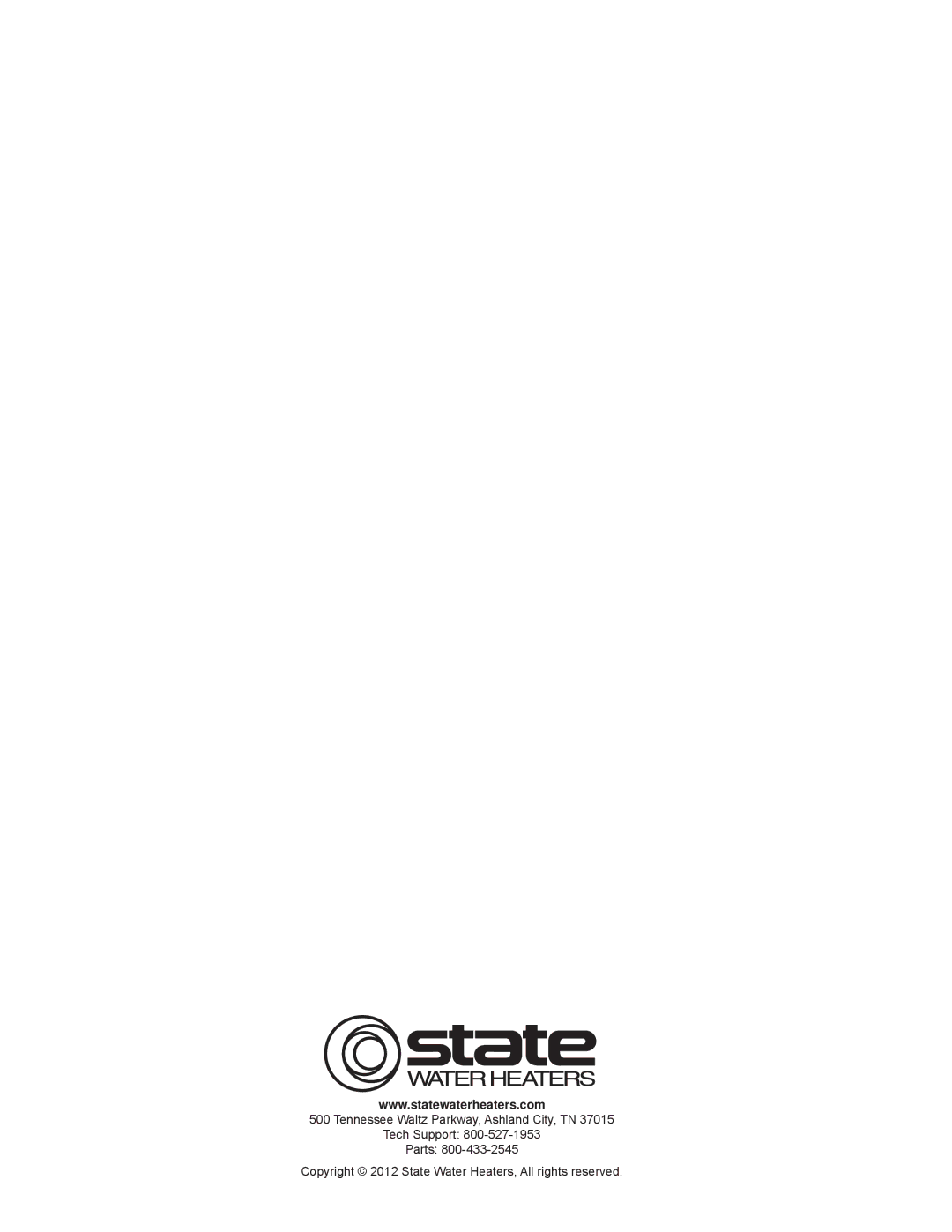 State Industries SBL85 390NE(A), SBL85 275NE(A), SBL95 199NE instruction manual 