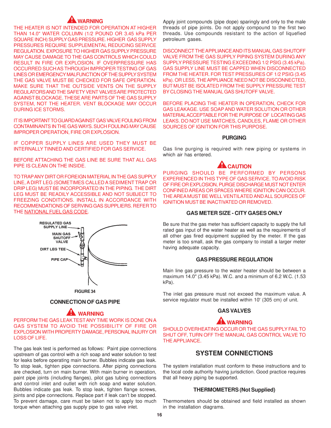 State Industries SRT80 120NE warranty System Connections 