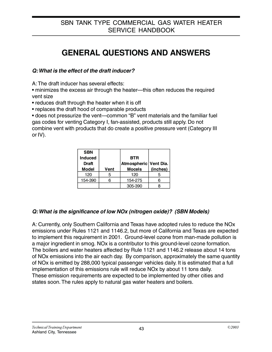 State Industries STC-074 specifications General Questions and Answers 