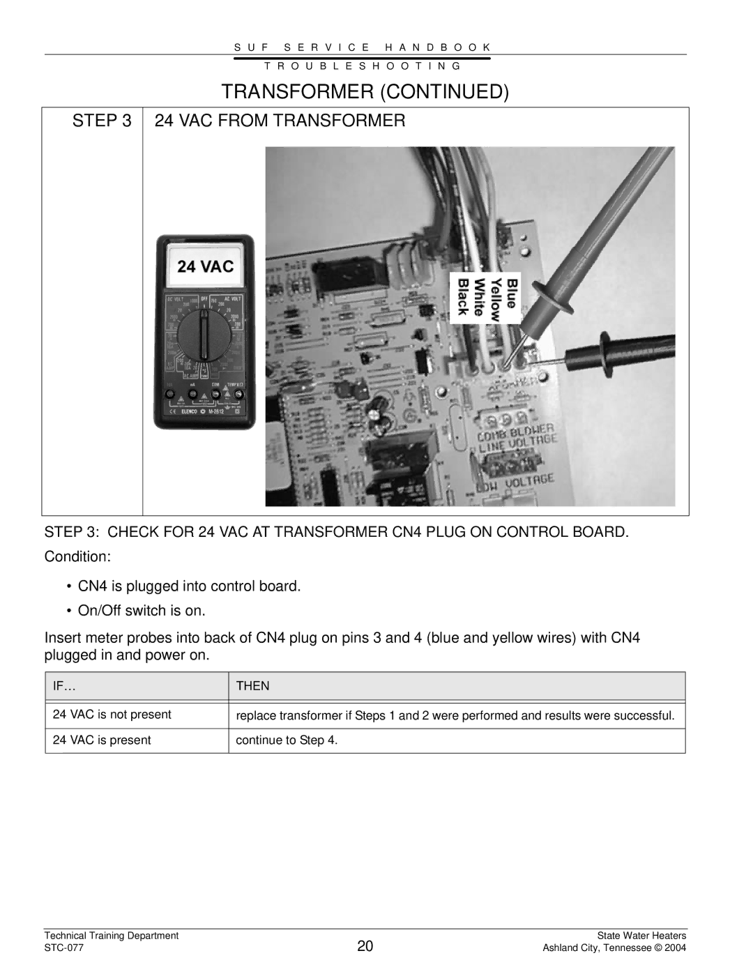 State Industries STC-077 dimensions VAC from Transformer 