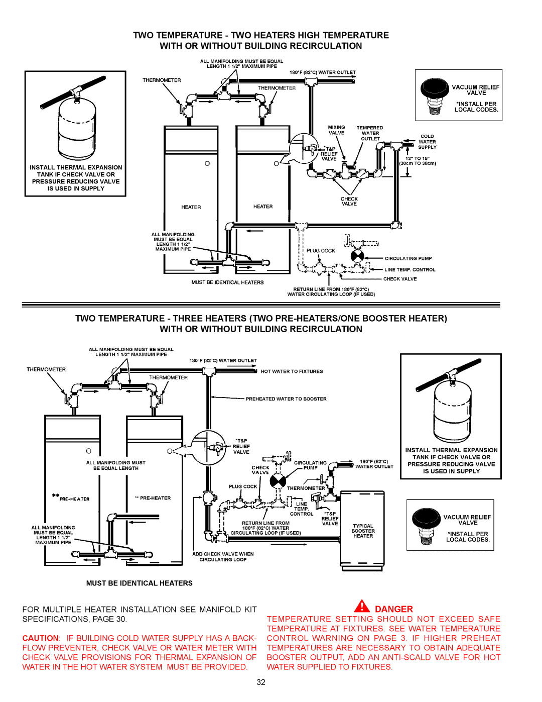 State Industries SUF-130-300, SUF-130-400 warranty Must be Identical Heaters 