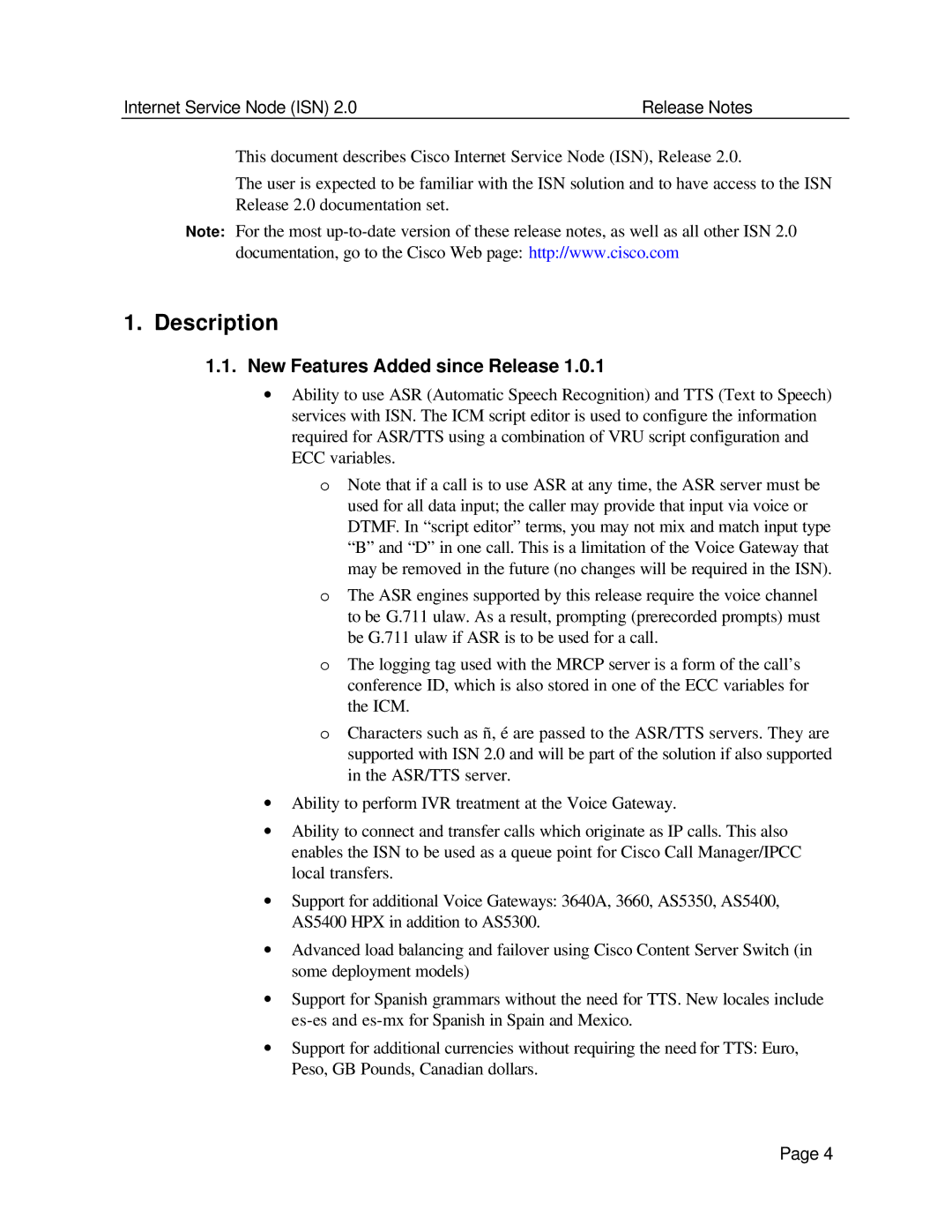 Status Acoustics 2 manual Description, New Features Added since Release 