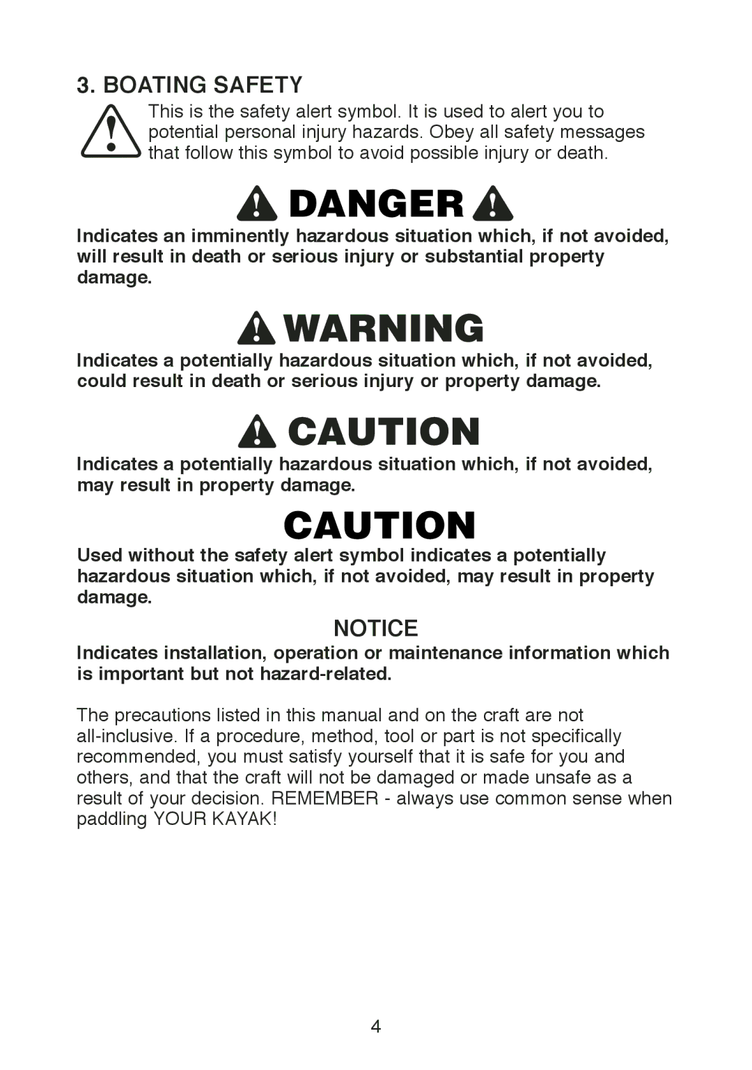 Stearns B524 manual Boating Safety 