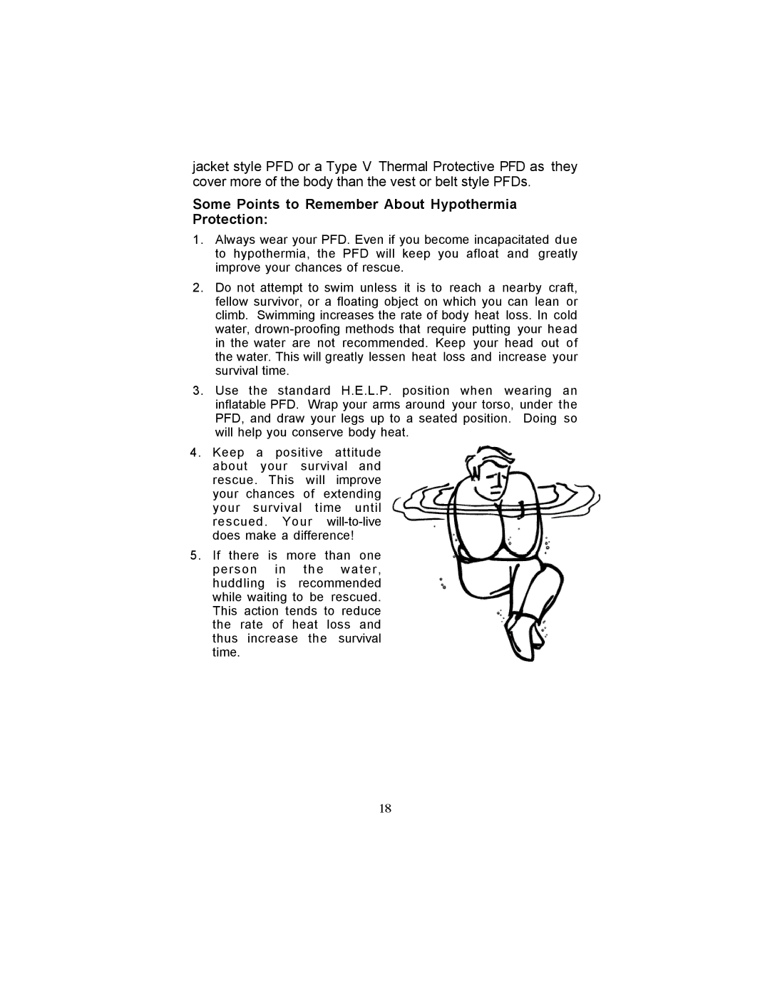 Stearns Recreational 1339, 1341 manual Some Points to Remember About Hypothermia Protection 