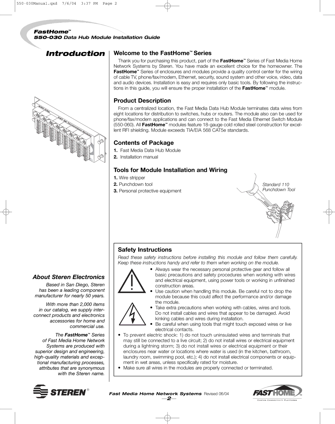 Steren 550-030 manual Introduction 