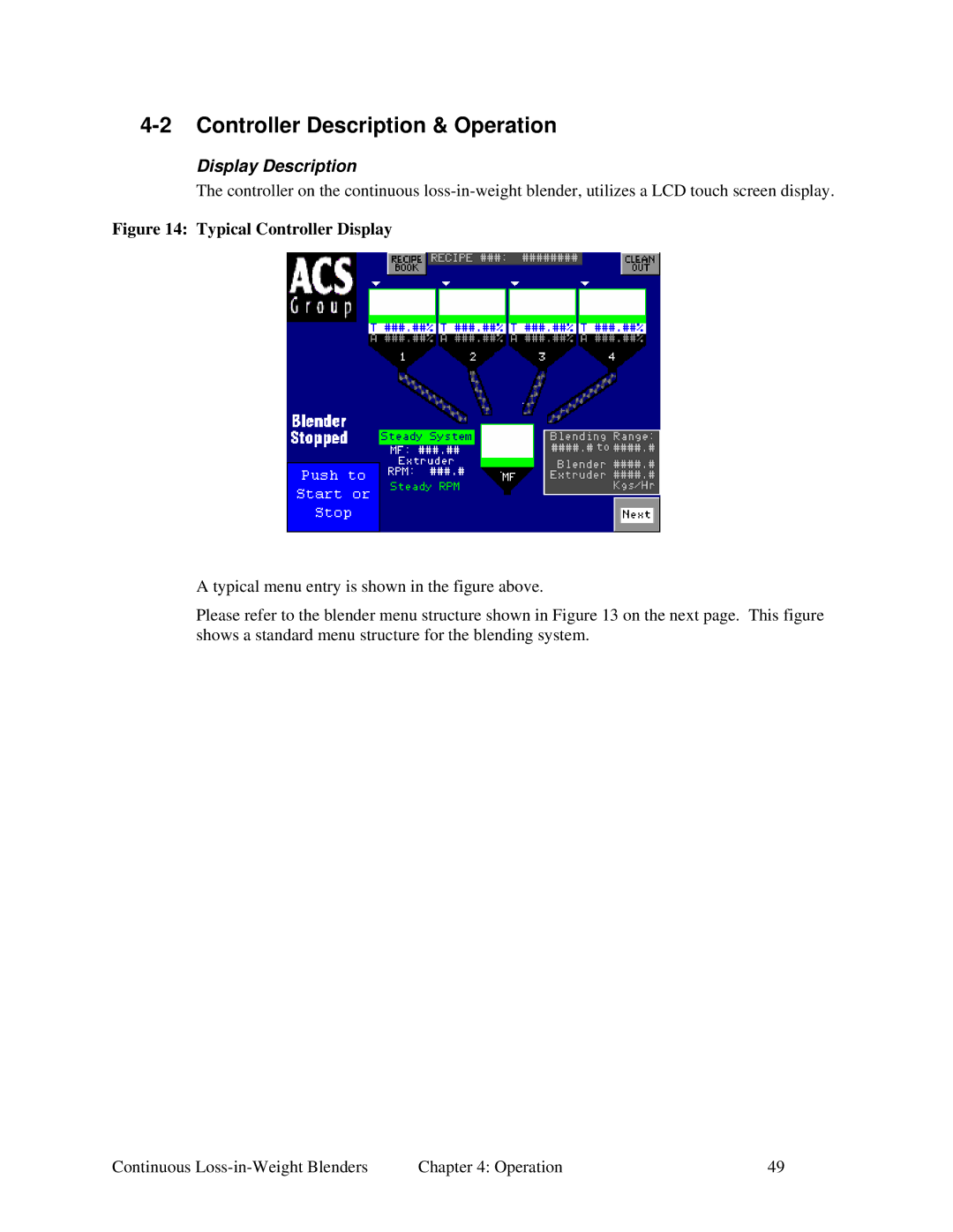 Sterling 060, 100, 600, 015, SLC 5/04 specifications Controller Description & Operation, Display Description 