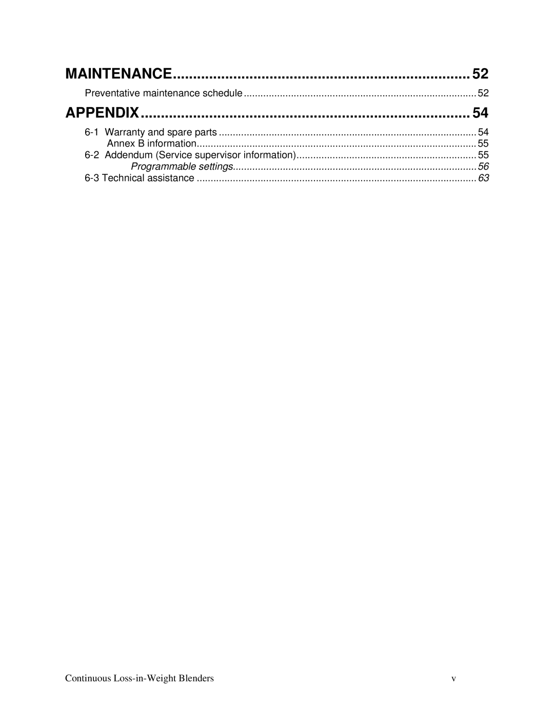 Sterling 100, 600, 015, SLC 5/04, 060 specifications Maintenance 