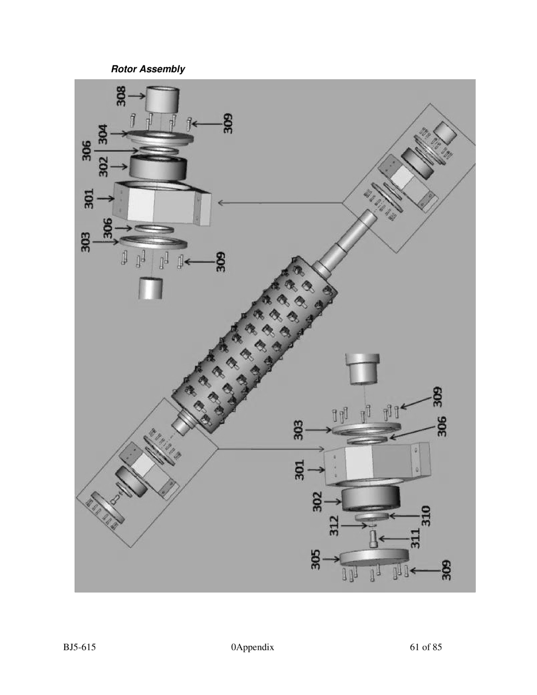 Sterling 2000, 1200, SMS 850, 1500 manual Rotor Assembly 