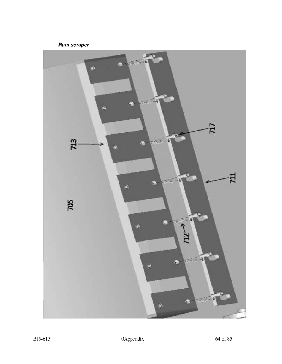 Sterling 1200, 2000, SMS 850, 1500 manual Ram scraper 