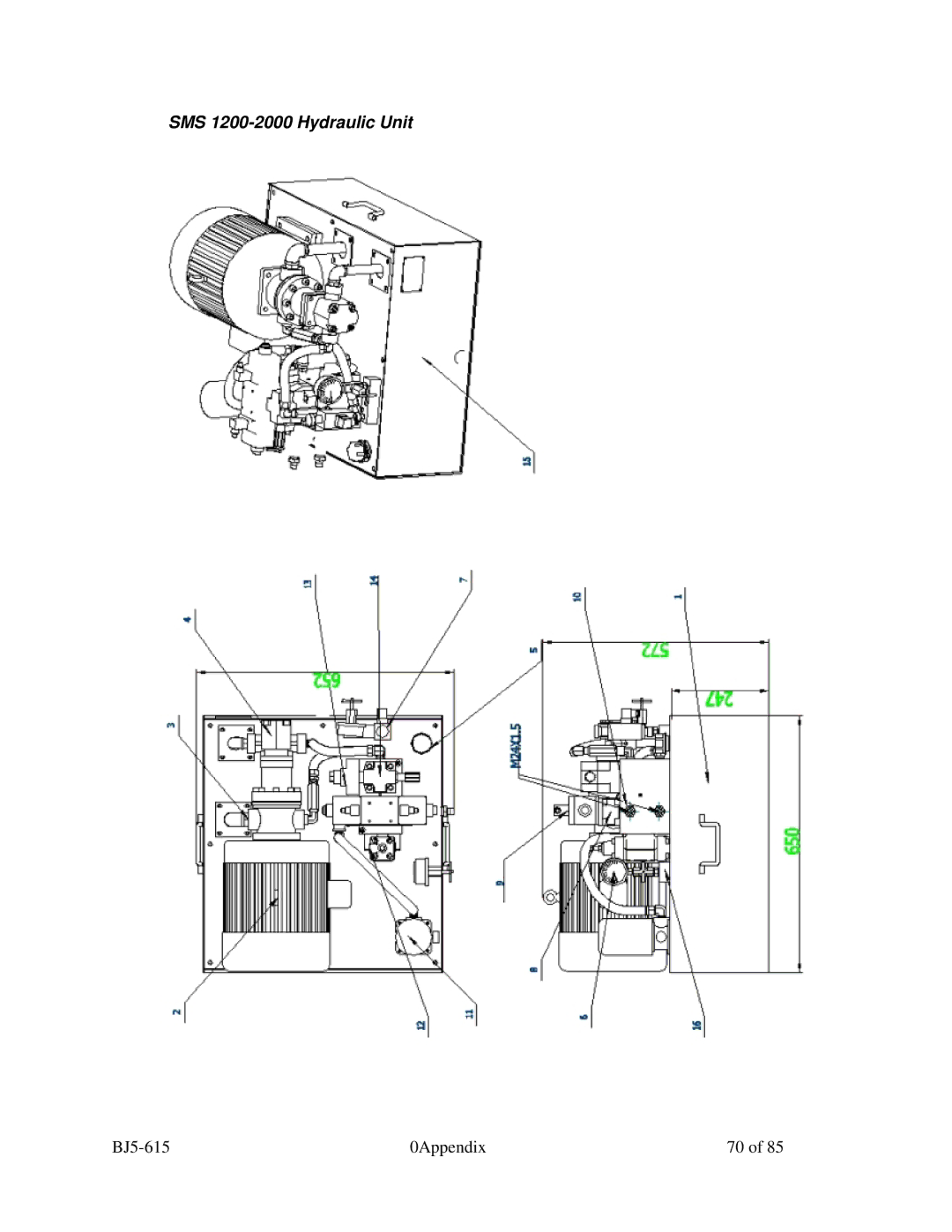 Sterling SMS 850, 1500 manual SMS 1200-2000 Hydraulic Unit 