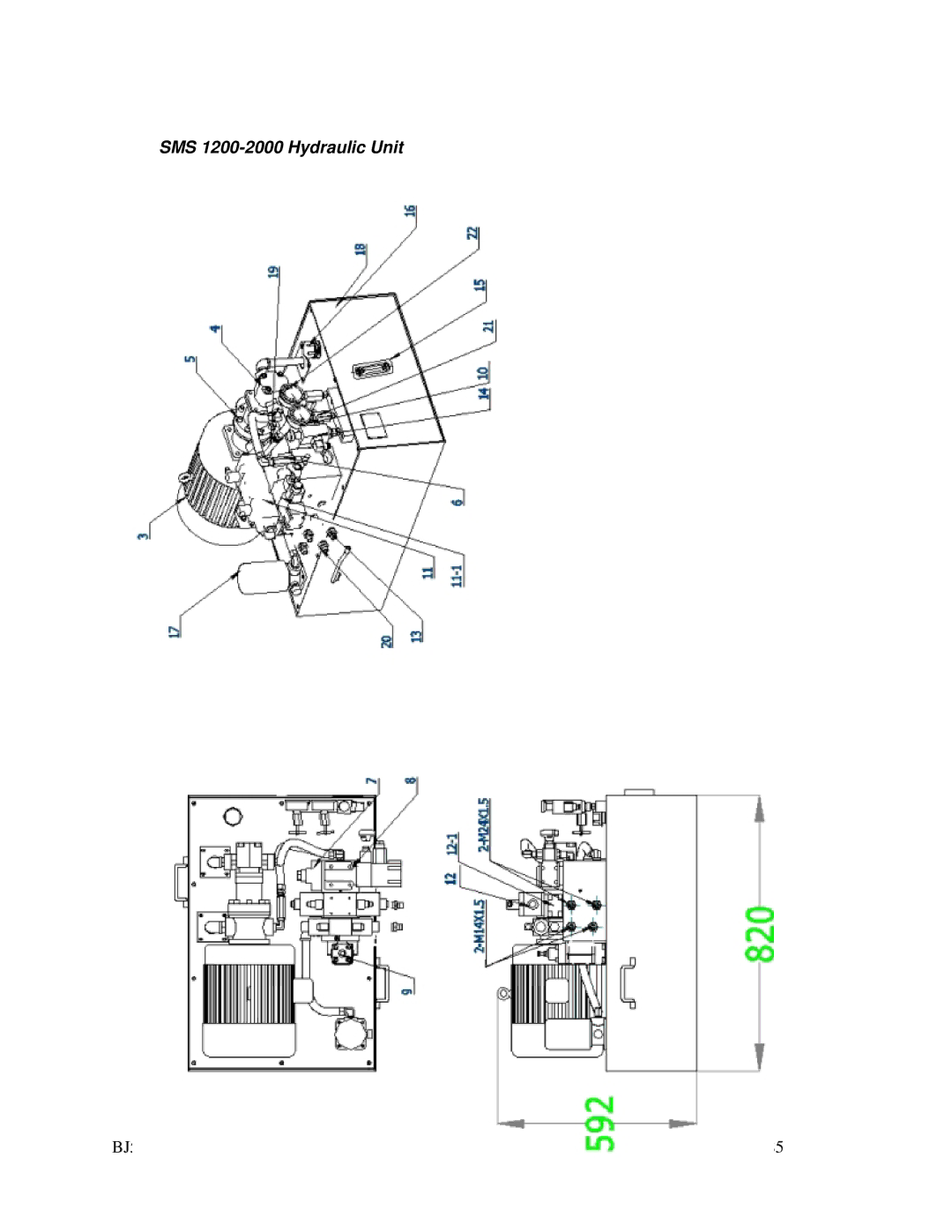 Sterling SMS 850, 1500 manual SMS 1200-2000 Hydraulic Unit 