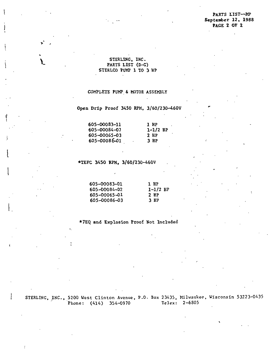 Sterling 12424 manual 