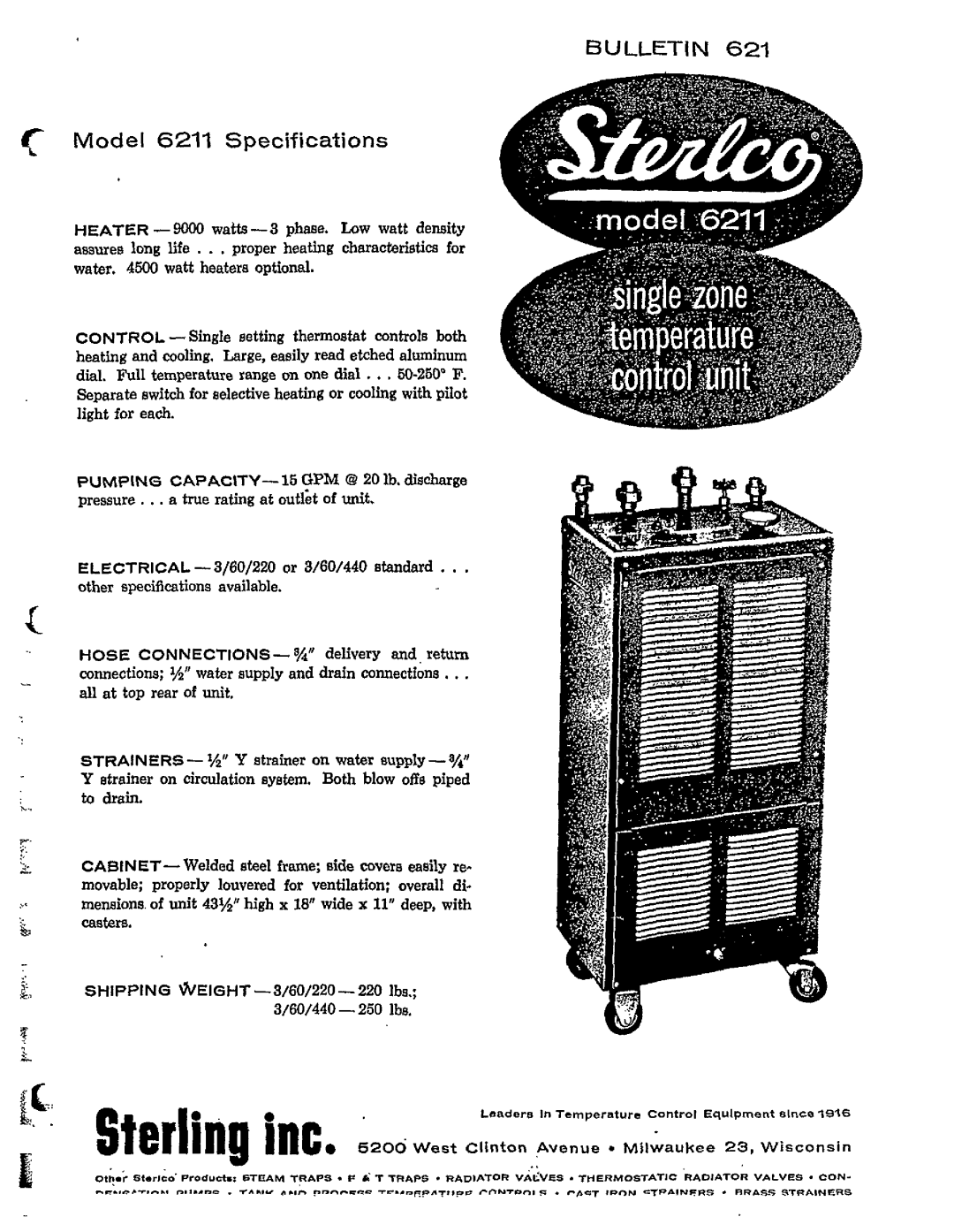 Sterling 6211-E manual 