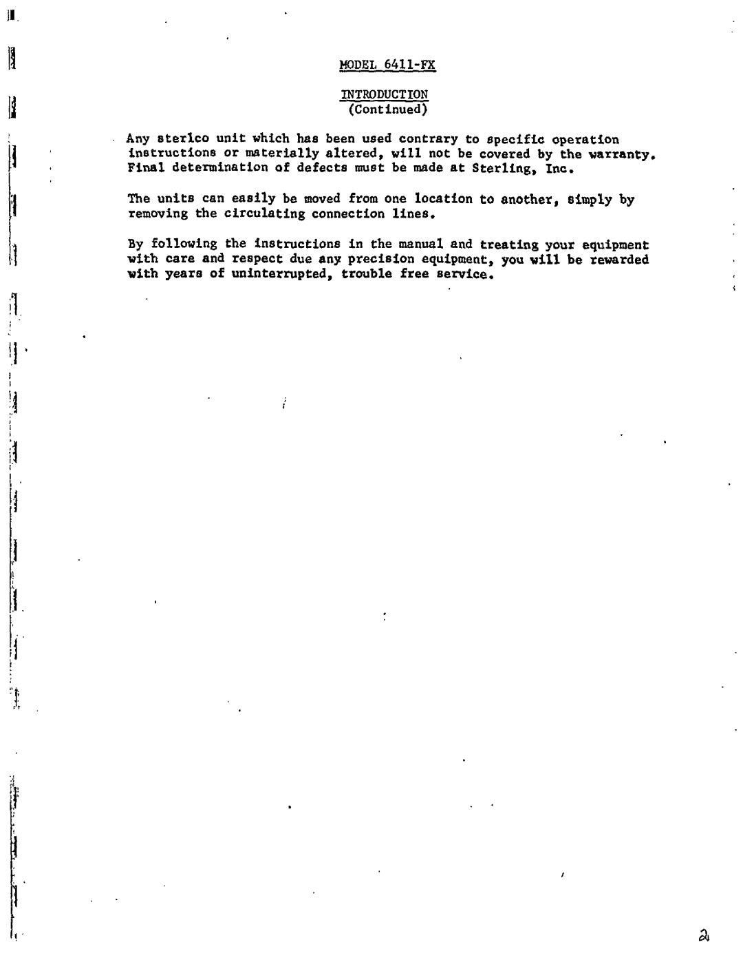 Sterling 6411-FX manual 