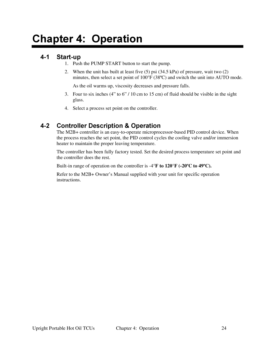 Sterling 682.88107.00 specifications Start-up, Controller Description & Operation 