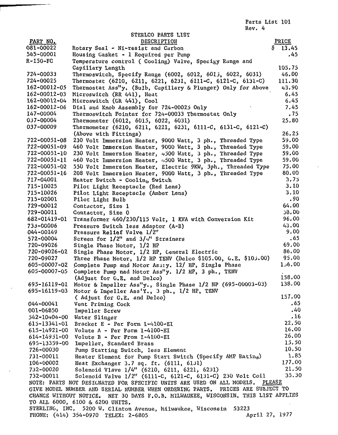 Sterling 7300 manual 