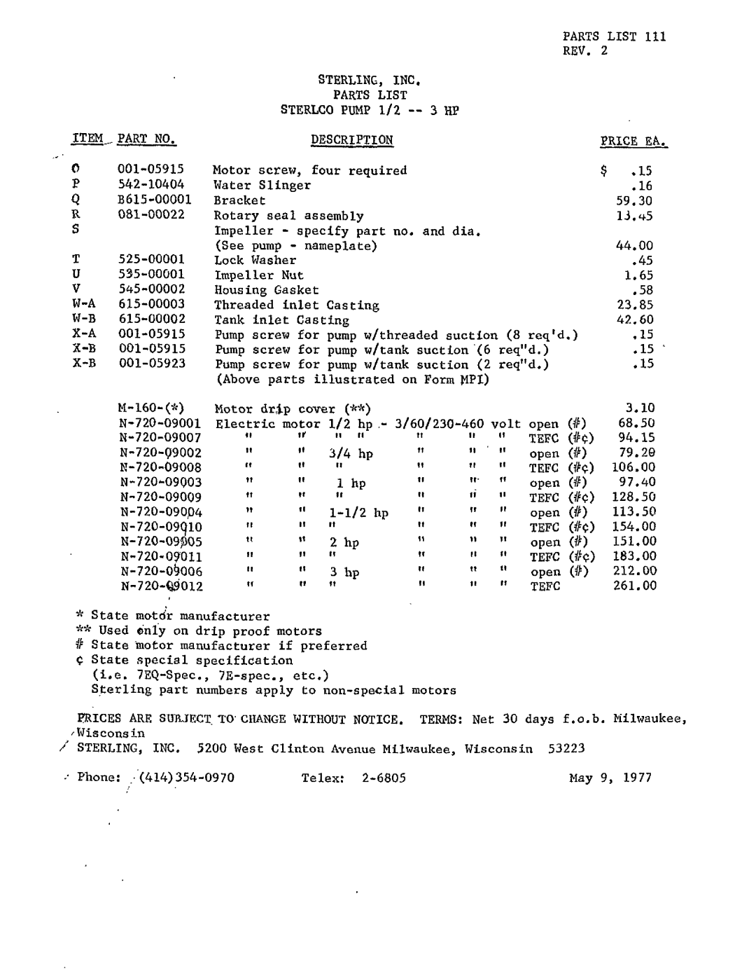 Sterling 7300 manual 