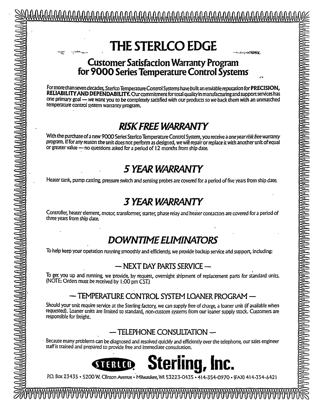 Sterling 8000 series manual 