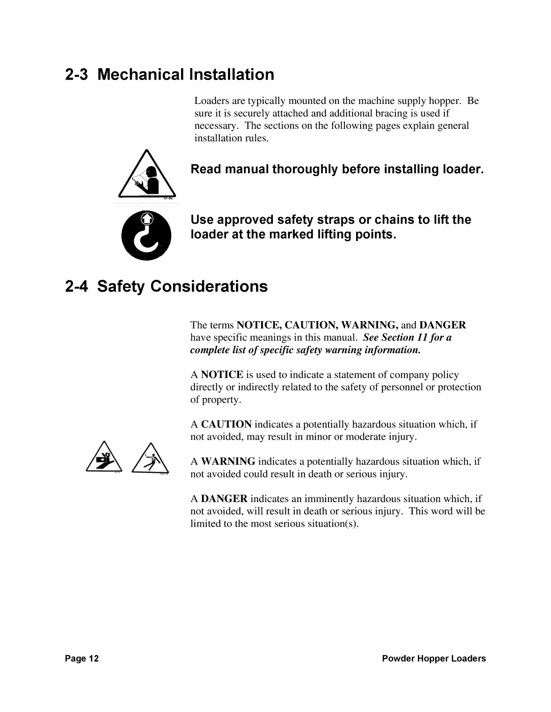 Sterling 882, 0, 238 manual Mechanical Installation, Safety Considerations 