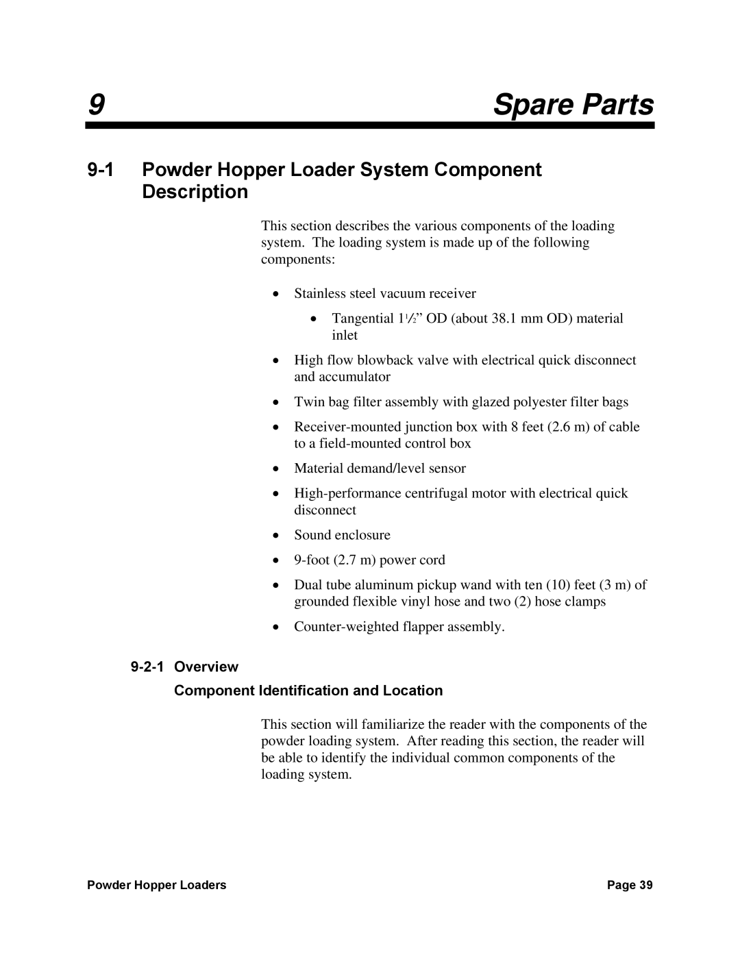 Sterling 882, 0, 238 manual Spare Parts, Overview Component Identification and Location 