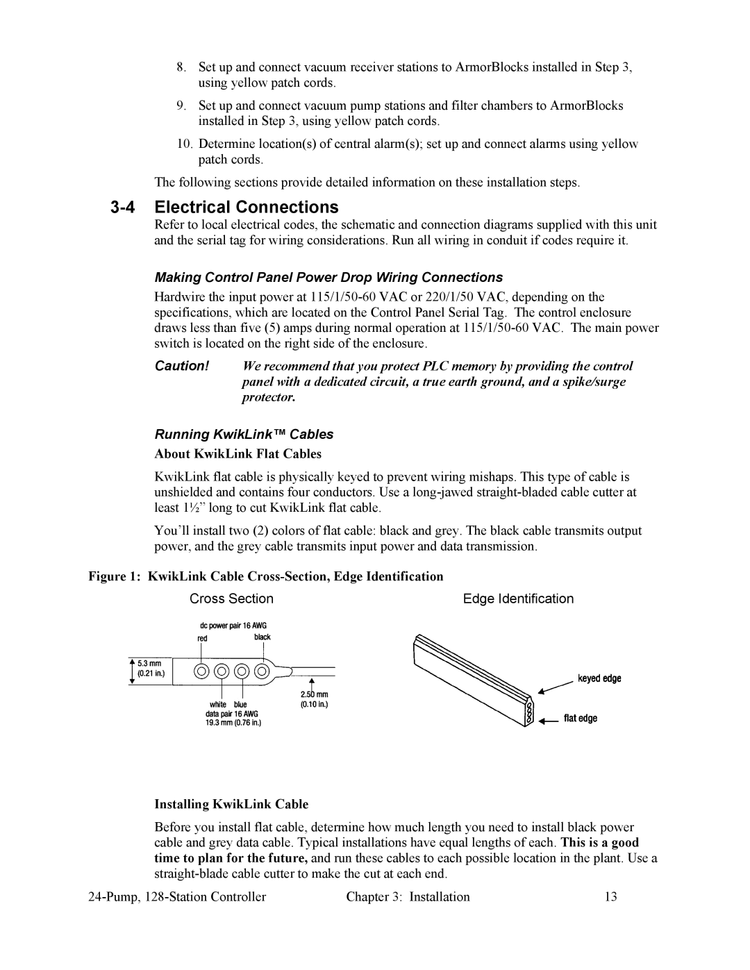 Sterling 882.00255.00 CV3-655 specifications Electrical Connections, Making Control Panel Power Drop Wiring Connections 