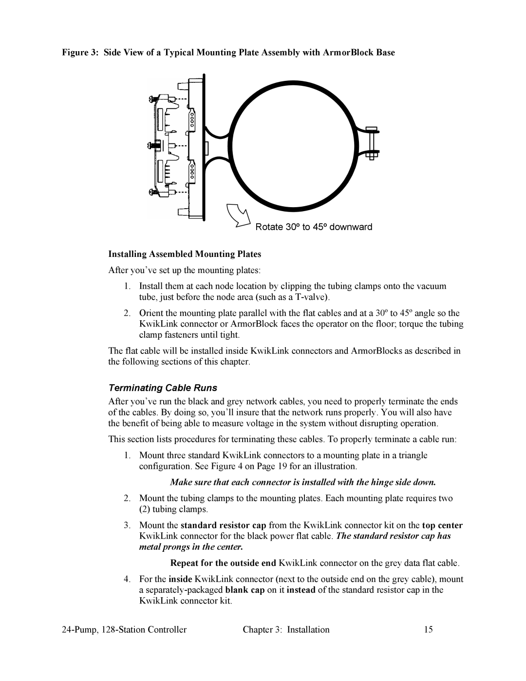 Sterling 882.00255.00 CV3-655 specifications Installing Assembled Mounting Plates, Terminating Cable Runs 