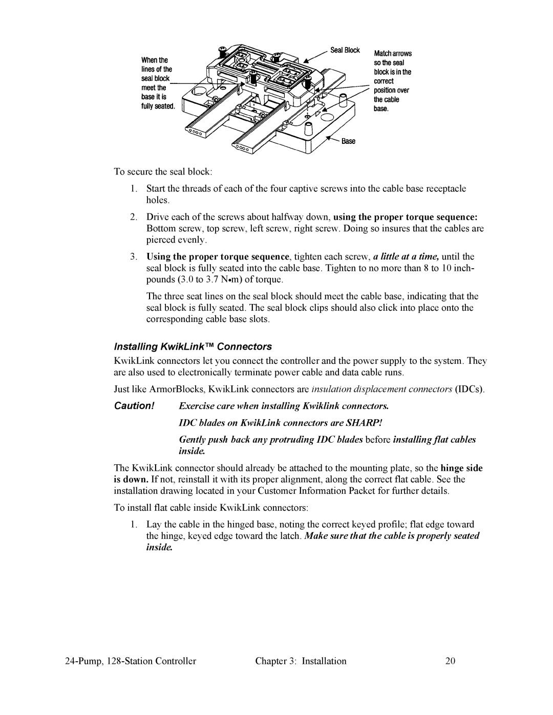 Sterling 882.00255.00 CV3-655 specifications Installing KwikLink Connectors 