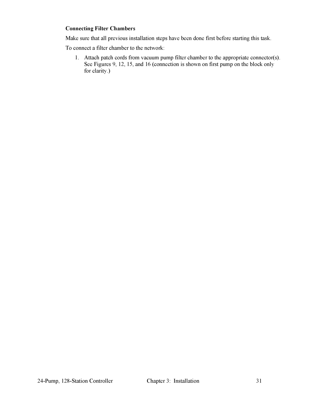 Sterling 882.00255.00 CV3-655 specifications Connecting Filter Chambers 