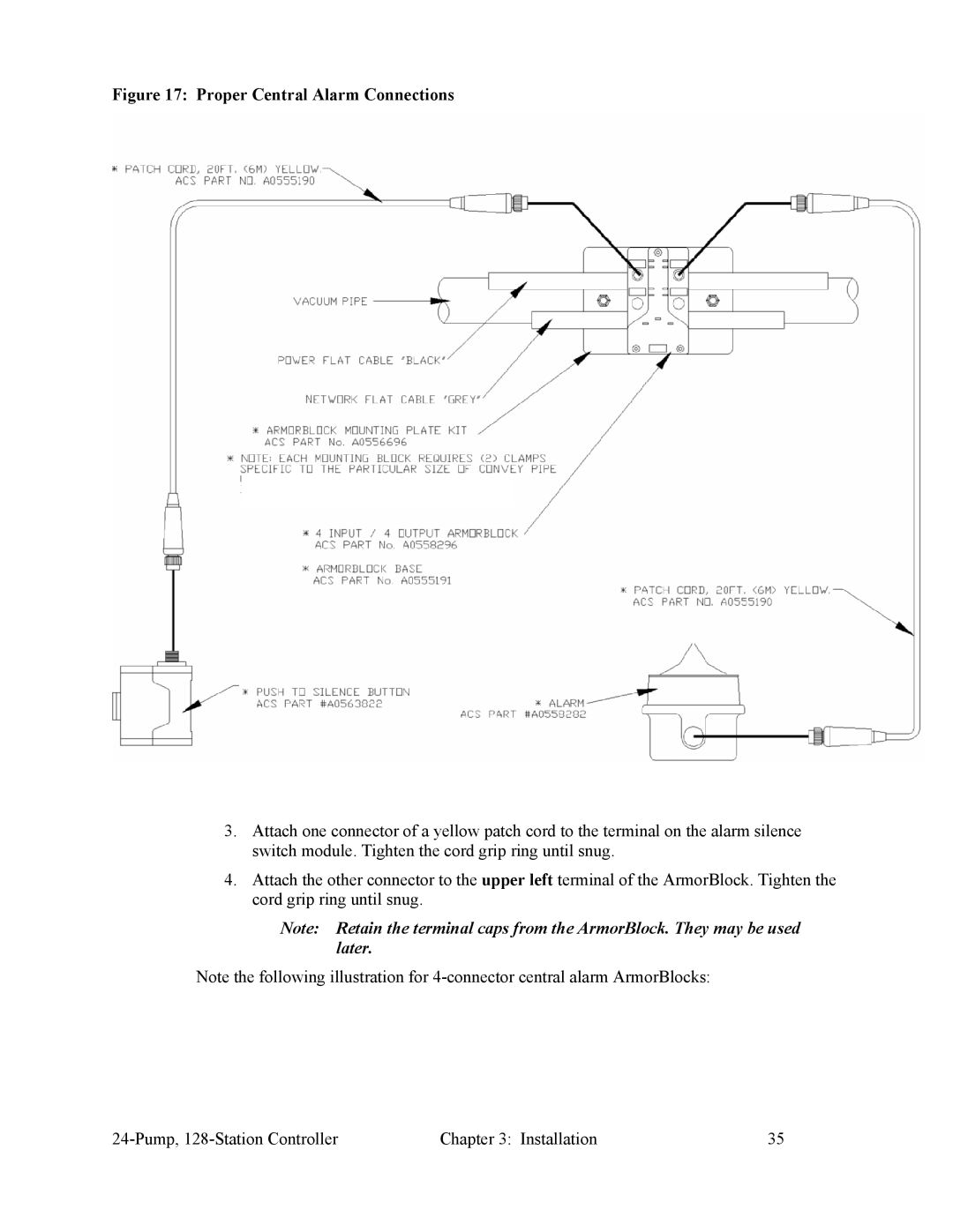 Sterling 882.00255.00 CV3-655 specifications Proper Central Alarm Connections 