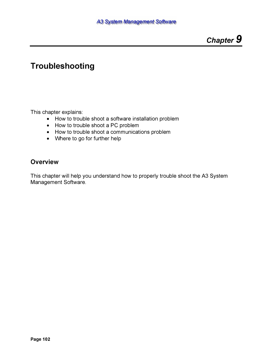 Sterling 882.00278.00 software manual Troubleshooting, Overview 