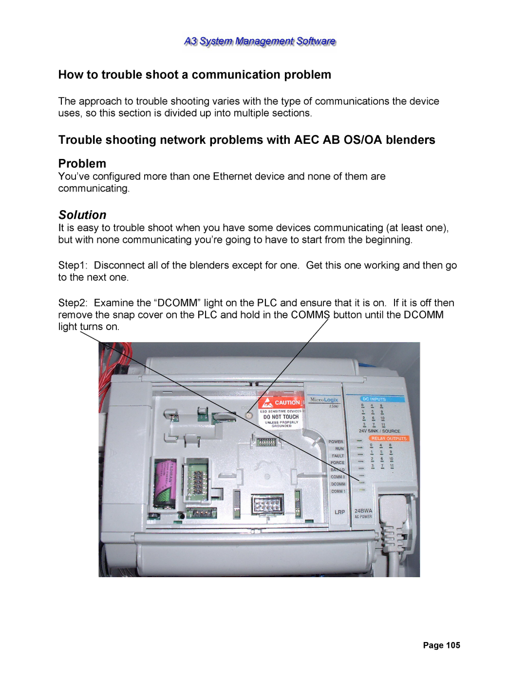 Sterling 882.00278.00 software manual How to trouble shoot a communication problem 