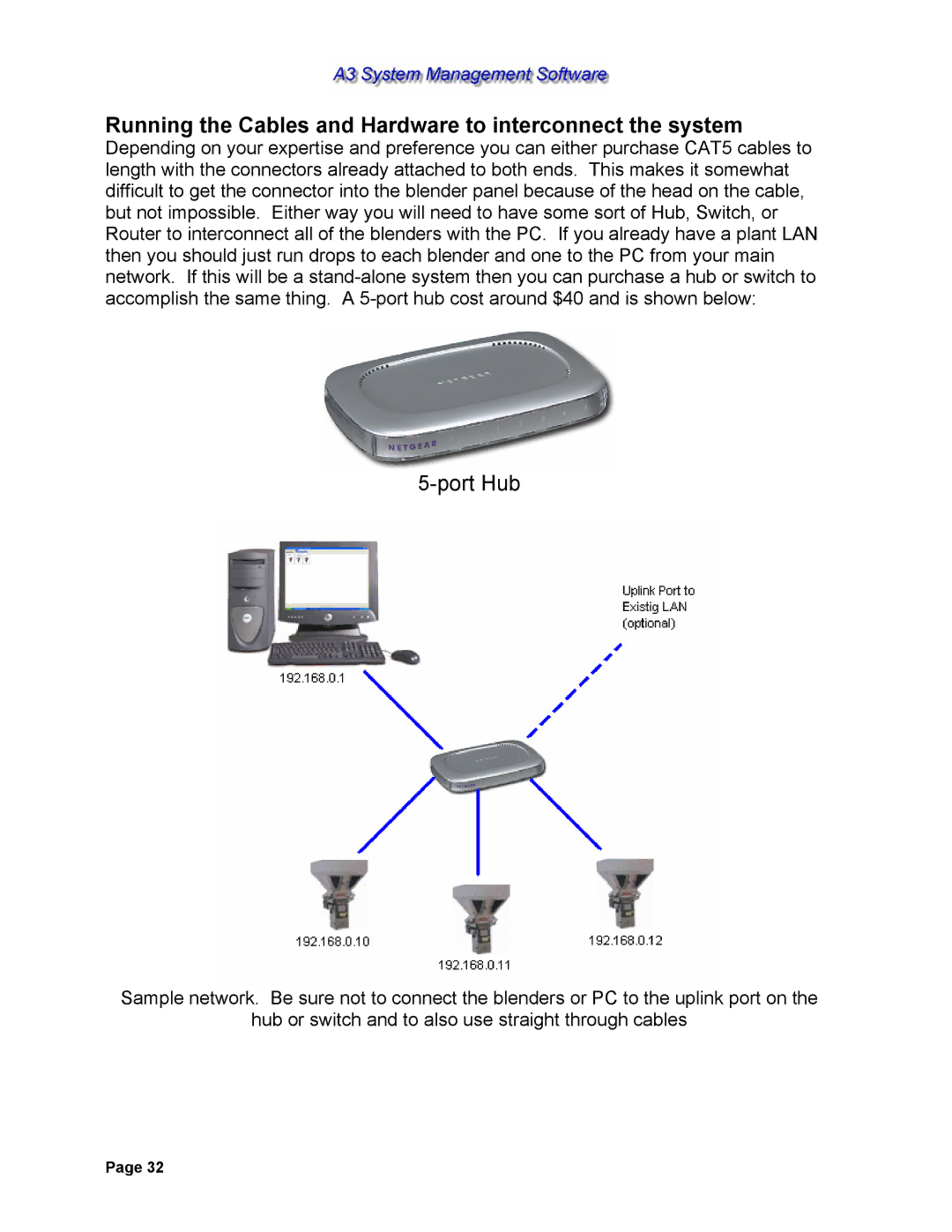 Sterling 882.00278.00 software manual Running the Cables and Hardware to interconnect the system 