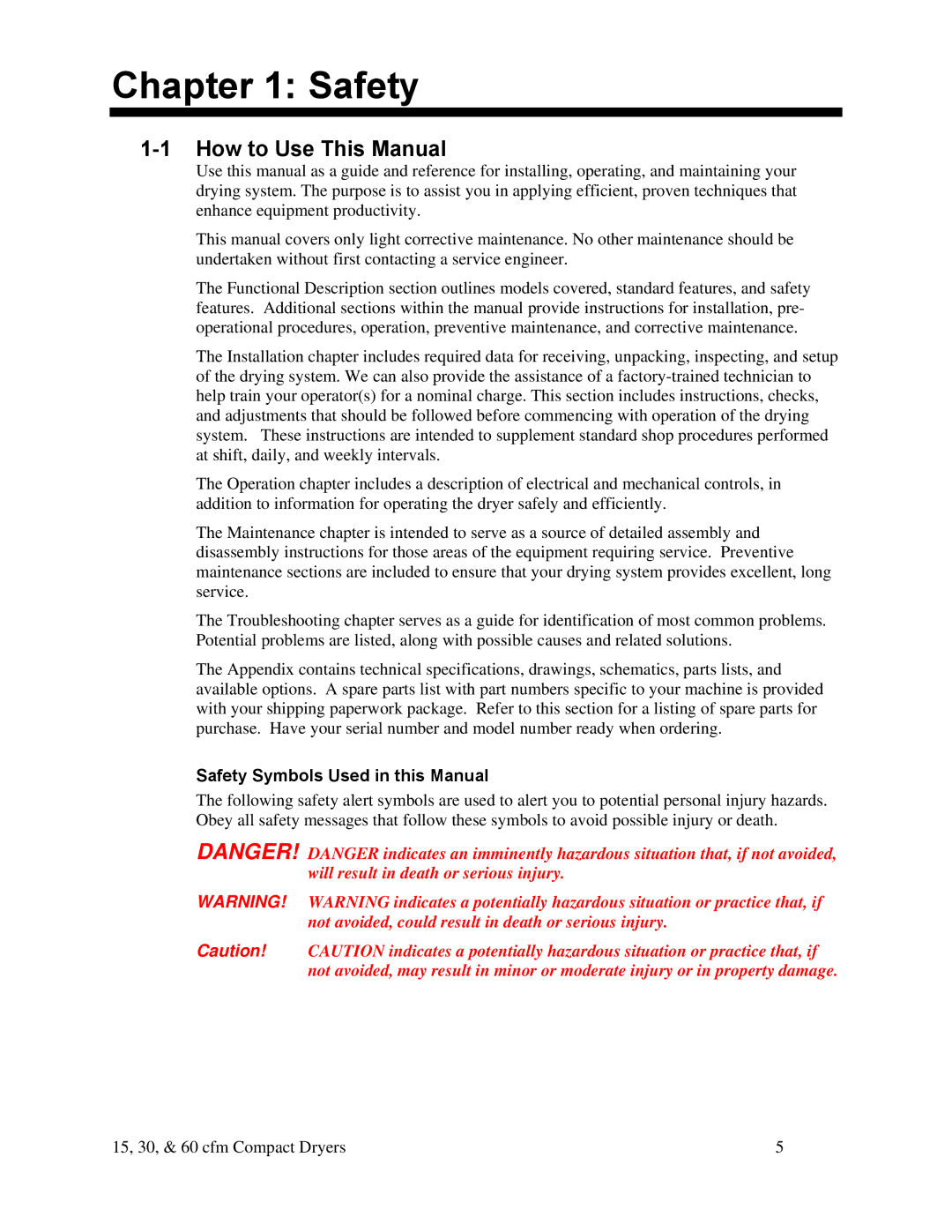 Sterling 882.00291.00 specifications How to Use This Manual, Safety Symbols Used in this Manual 