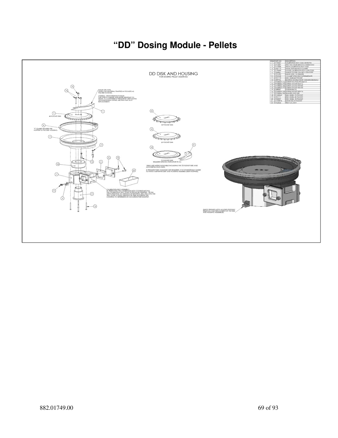 Sterling 882.01749.00 manual DD Dosing Module Pellets 