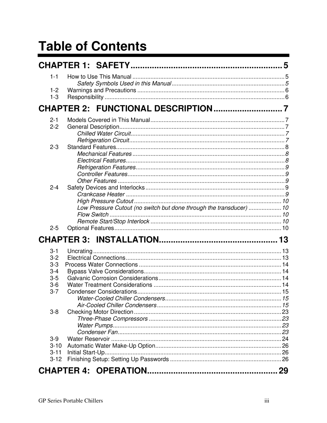 Sterling 882.93092.00 specifications Table of Contents 