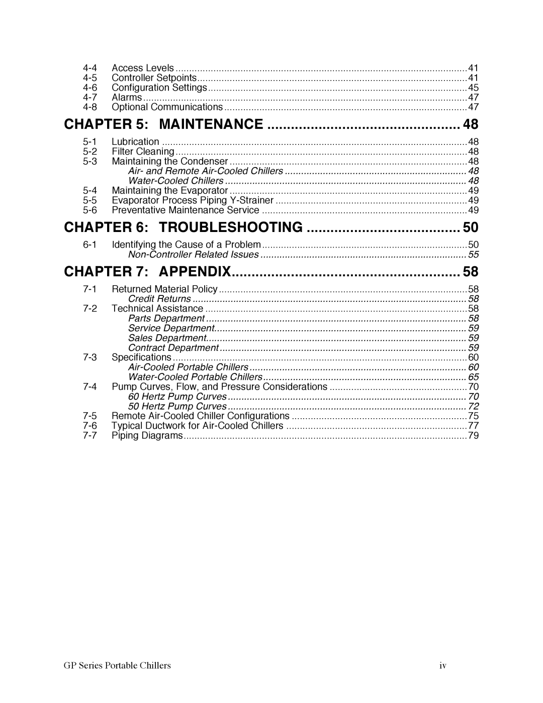 Sterling 882.93092.01 manual Chapter Troubleshooting 