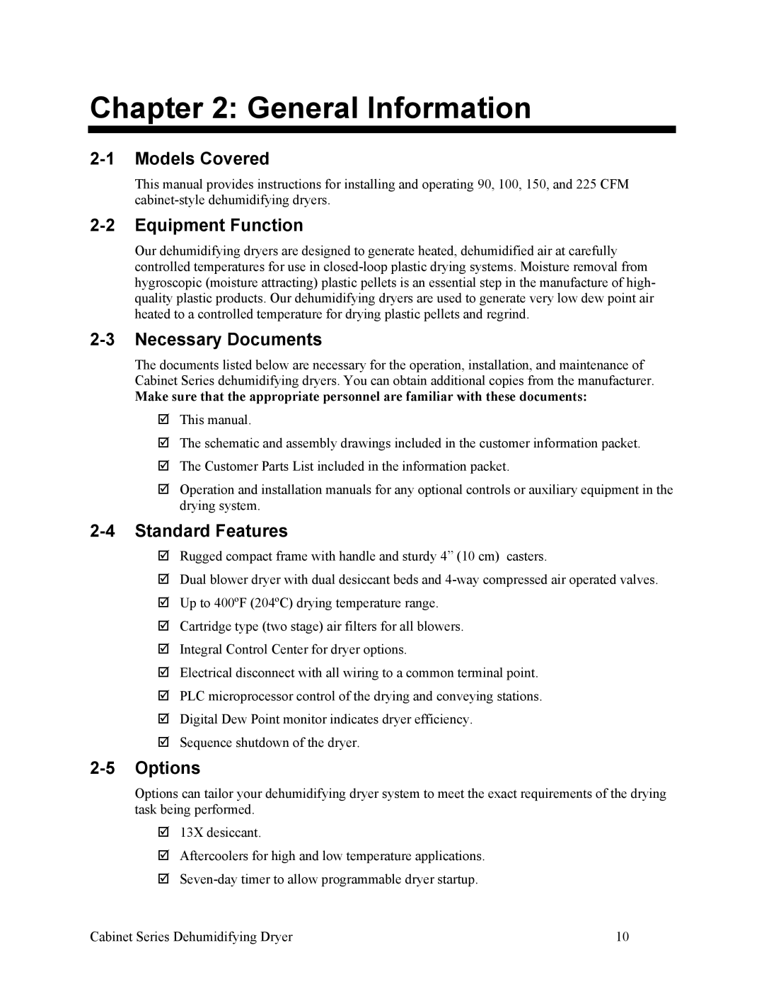 Sterling SDA 150-380, 90-225 CFM installation manual General Information 