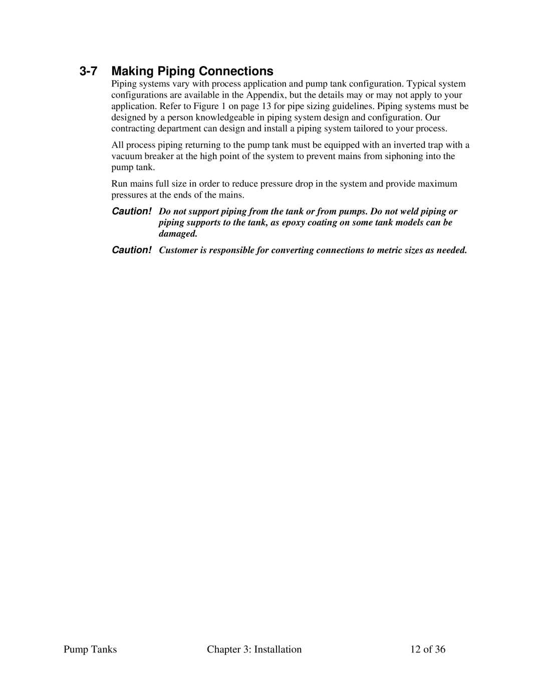 Sterling A0552321 specifications Making Piping Connections 