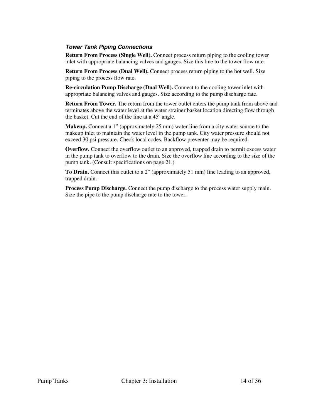 Sterling A0552321 specifications Tower Tank Piping Connections 