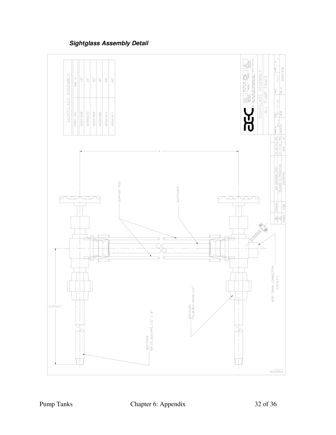 Sterling A0552321 specifications Sightglass Assembly Detail 