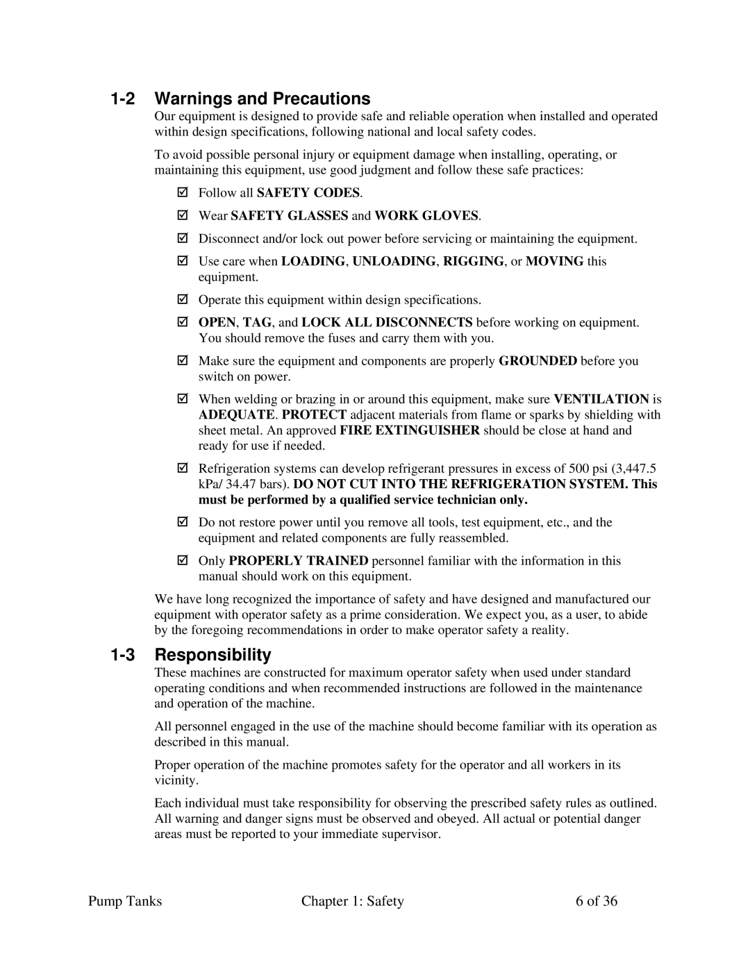 Sterling A0552321 specifications Responsibility 