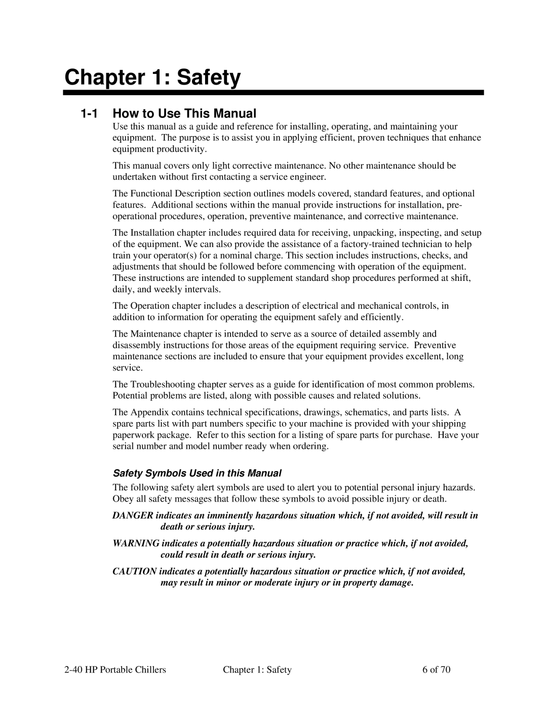 Sterling A0554831 manual How to Use This Manual, Safety Symbols Used in this Manual 