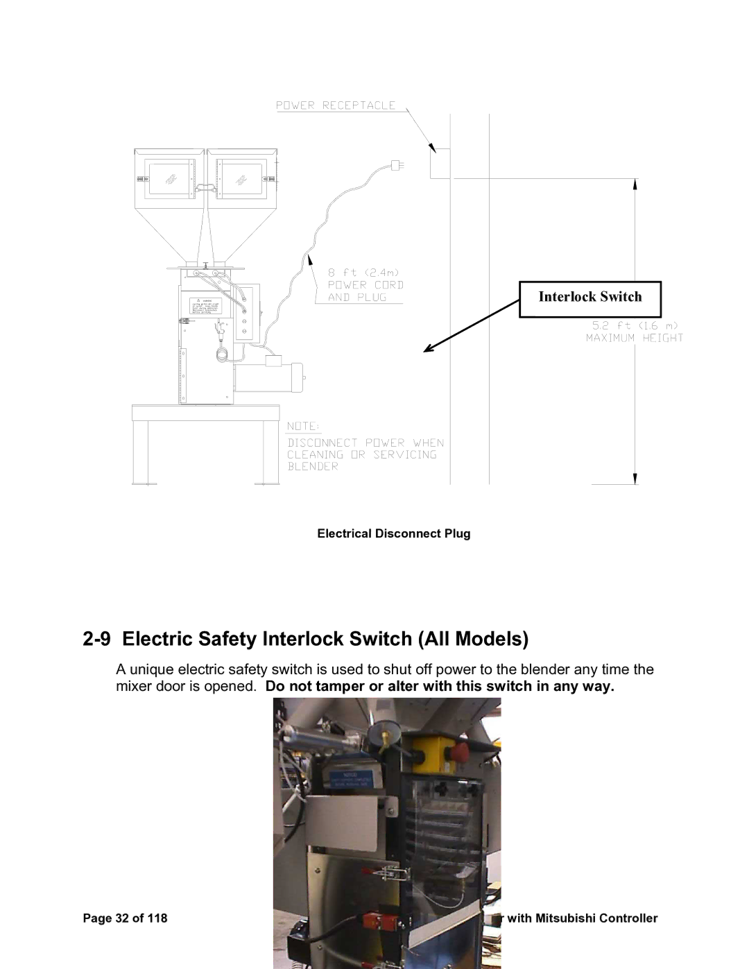 Sterling A0567659 manual Electric Safety Interlock Switch All Models 