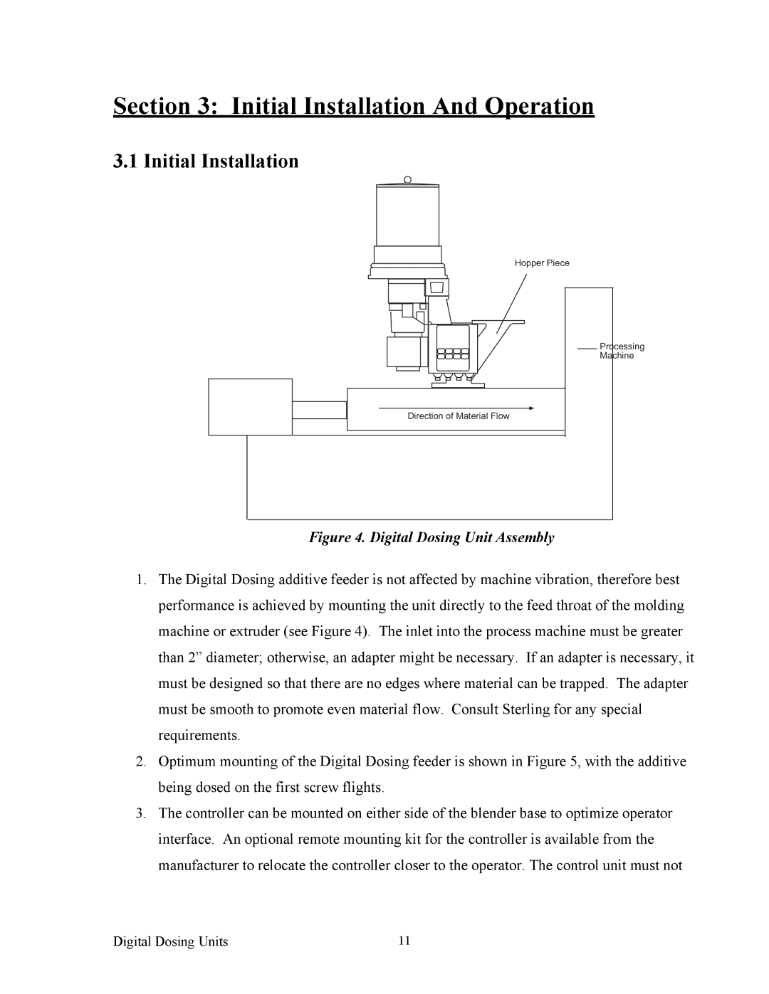 Sterling BF3-600 specifications Initial Installation And Operation 