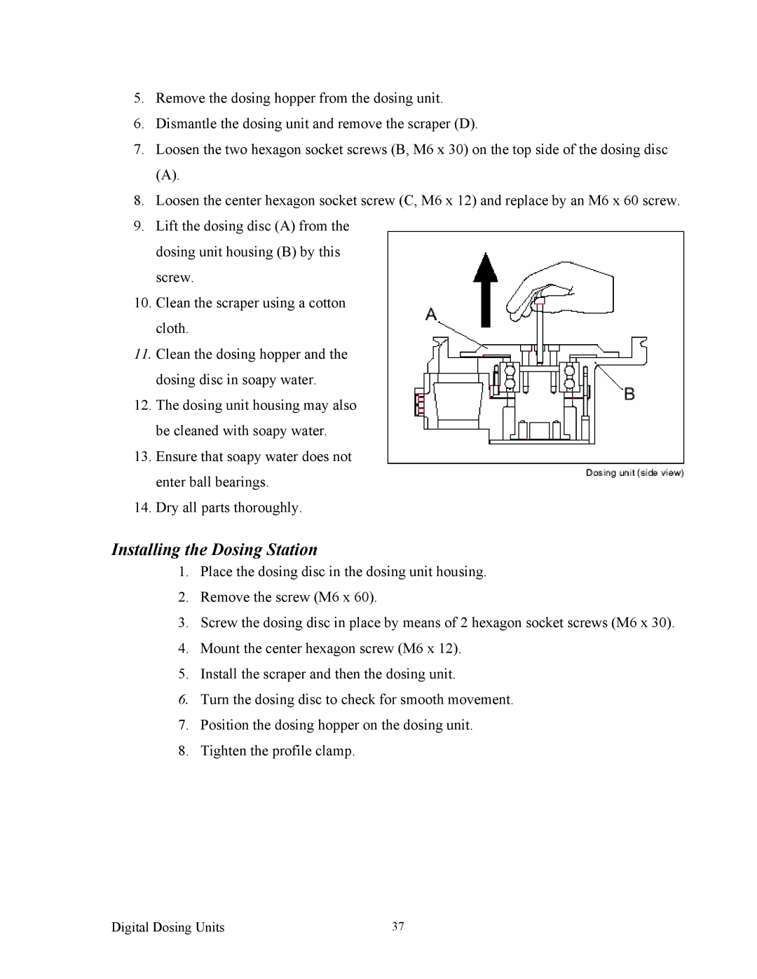 Sterling BF3-600 specifications Installing the Dosing Station 