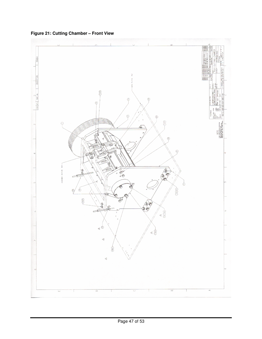 Sterling BP1012, BP1018 installation manual Cutting Chamber Front View 