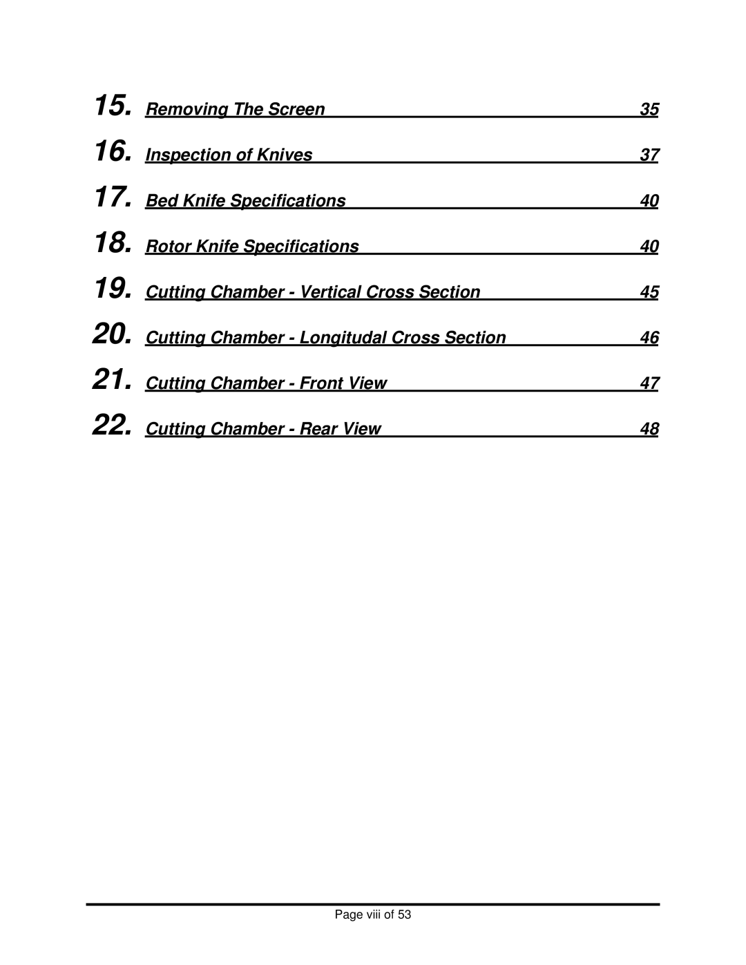 Sterling BP1018, BP1012 installation manual Viii 