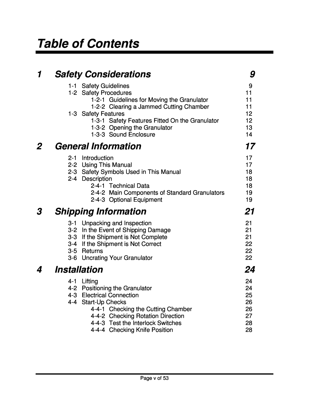 Sterling BP1012, BP1018 installation manual Table of Contents 